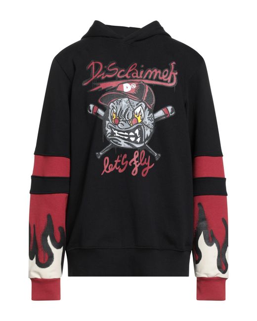 DISCLAIMER Black Sweatshirt Cotton for men
