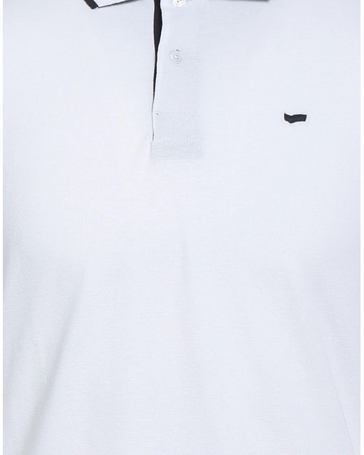Gas White Polo Shirt Cotton, Elastane for men