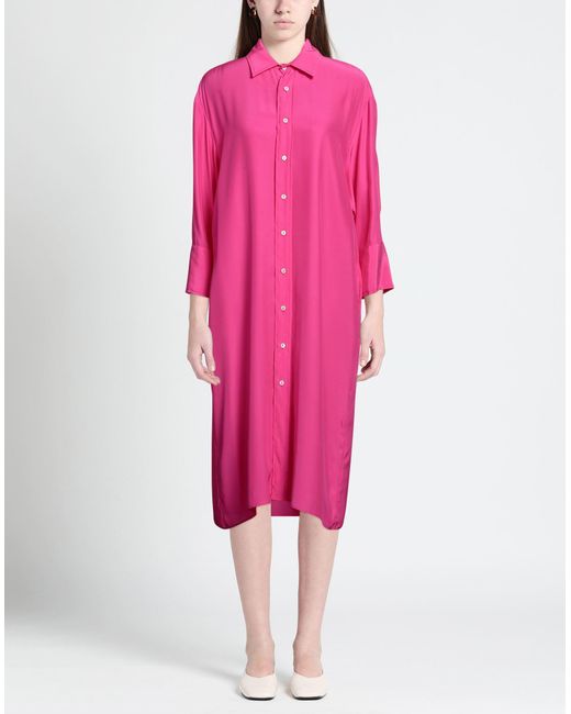 Simonetta Ravizza Pink Midi Dress