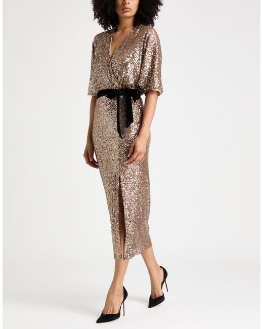 Dixie Brown Maxi Dress Polyester, Elastane