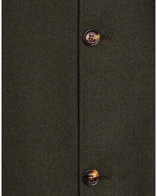 KIRED Black Coat Wool, Polyamide, Cashmere, Elastane for men