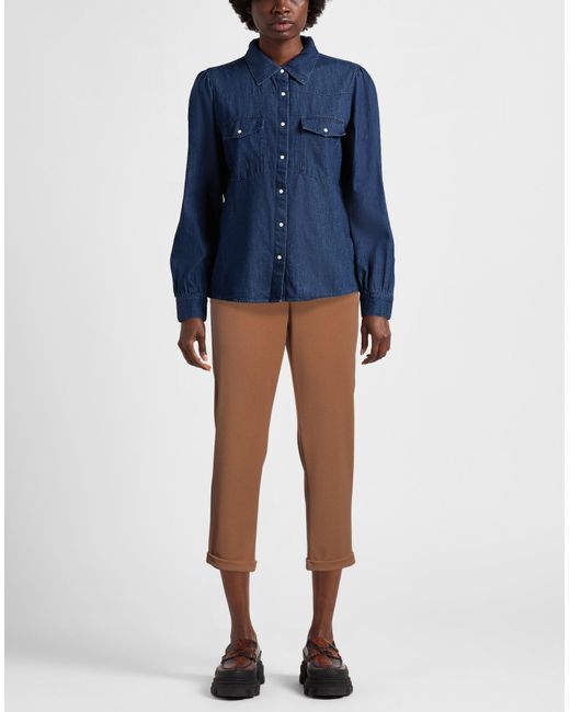 Toy G. Brown Camel Pants Polyester, Elastane