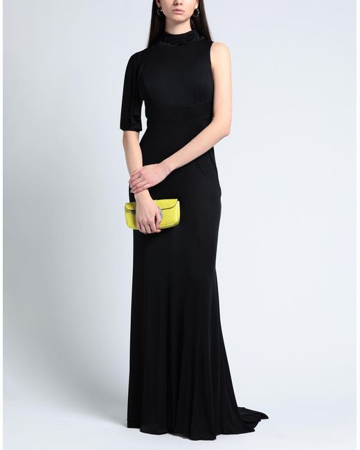 Givenchy Black Maxi Dress Viscose, Silk
