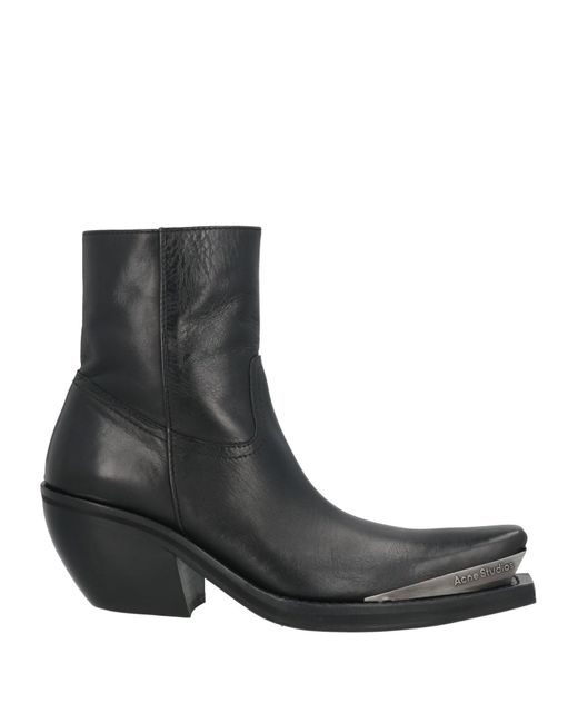 Acne Black Ankle Boots Leather