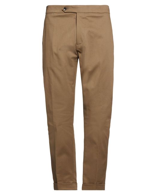 Berwich Natural Khaki Pants Cotton, Elastane for men
