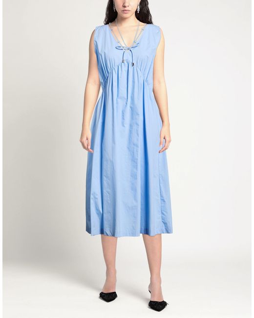 No Secrets Blue Midi Dresses