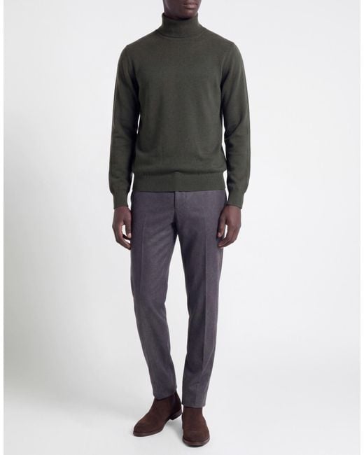 Alpha Studio Black Dark Turtleneck Cashmere for men