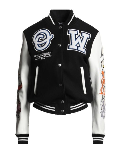Off-White c/o Virgil Abloh Black Jacket Virgin Wool, Polyamide, Cotton, Elastane, Polyester