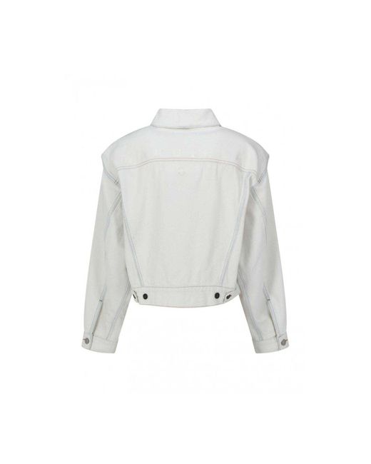 Manteau en jean MM6 by Maison Martin Margiela en coloris White