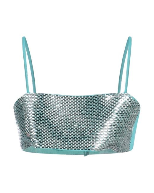 GIUSEPPE DI MORABITO Blue Top Viscose, Elastane