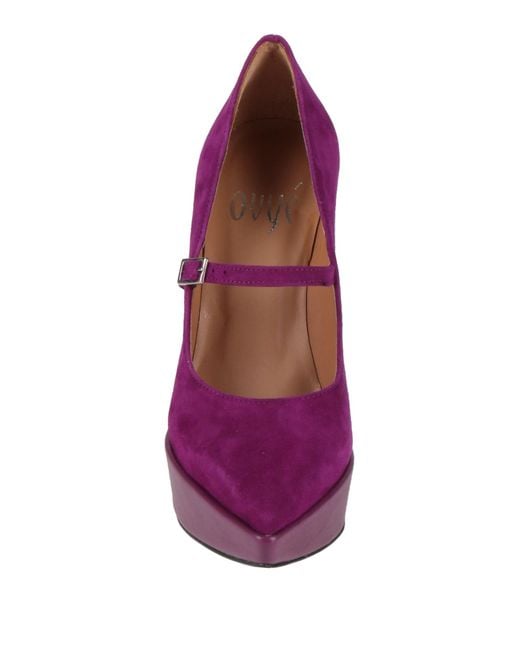Ovyè Purple Pumps Leather
