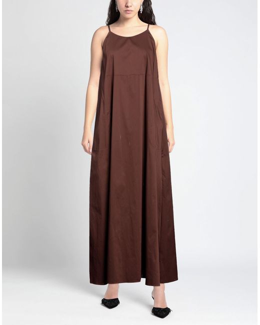Semicouture Brown Maxi Dress