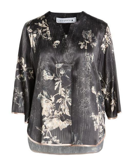 Shirtaporter Black Top Silk, Elastane