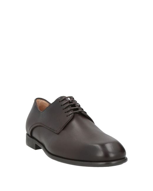 Ferragamo Brown Dark Lace-Up Shoes Leather for men