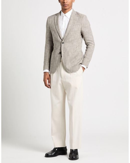 Tonello Gray Blazer Cotton, Polyamide, Elastane for men