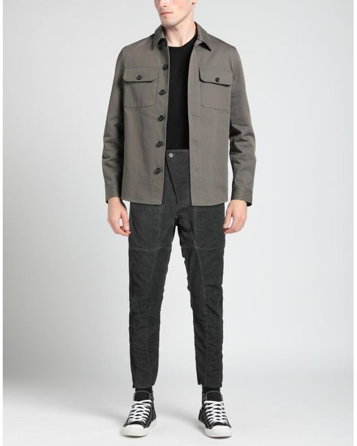 Masnada Gray Charcoal Pants Cotton, Elastane for men