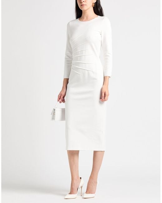 Emporio Armani White Midi Dress