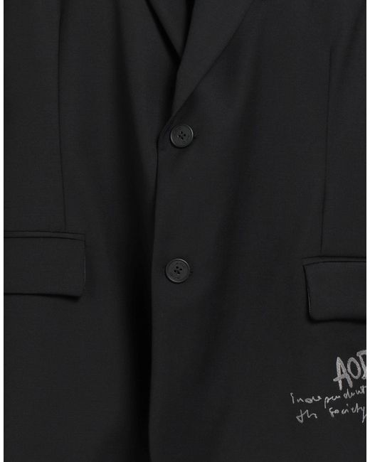 AN OTHER DATE Black Blazer Polyester, Wool, Elastane for men