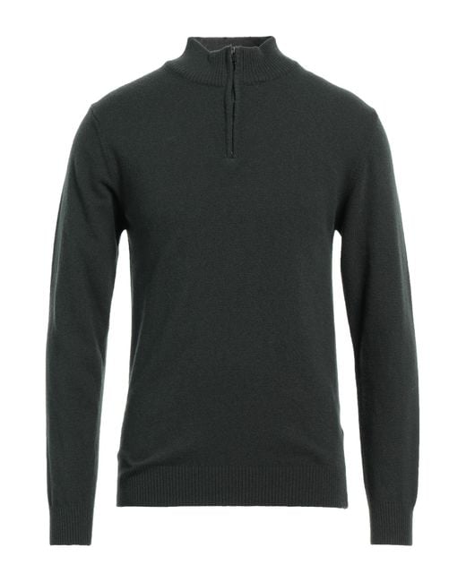 Daniele Fiesoli Black Turtleneck Wool, Cashmere for men