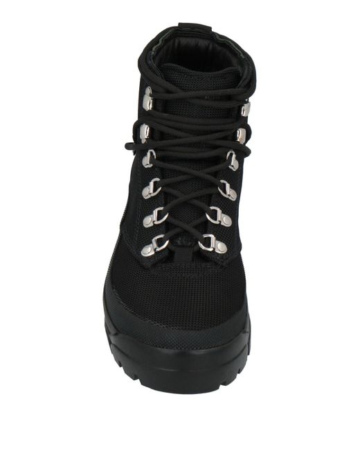 Reese Cooper Black Ankle Boots Leather, Textile Fibers for men