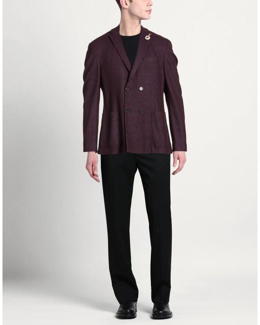 Baldessarini Purple Blazer Viscose, Polyamide, Elastane for men