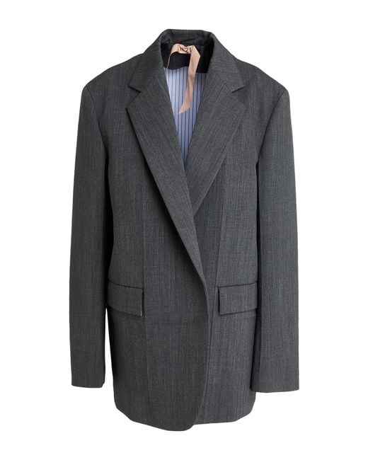 N°21 Gray Blazer Polyester, Wool, Elastane