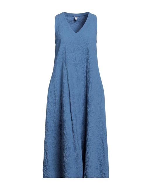 European Culture Blue Midi Dress