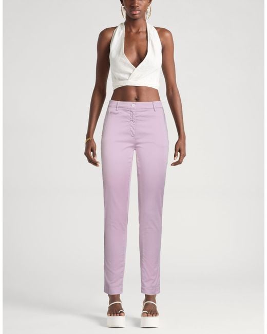 Mason's Purple Pants Cotton, Polyester, Elastane