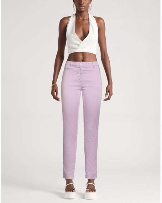 Mason's Purple Pants Cotton, Polyester, Elastane