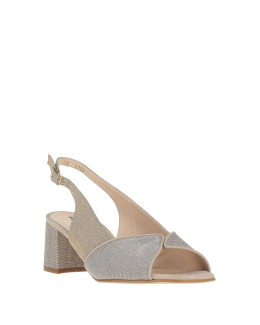 Melluso White Sandals Textile Fibers