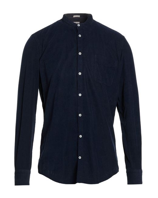 Massimo Alba Blue Midnight Shirt Cotton for men