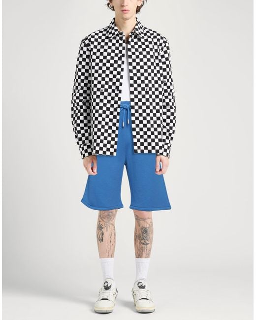 Off-White c/o Virgil Abloh Blue Azure Shorts & Bermuda Shorts Cotton, Polyester for men
