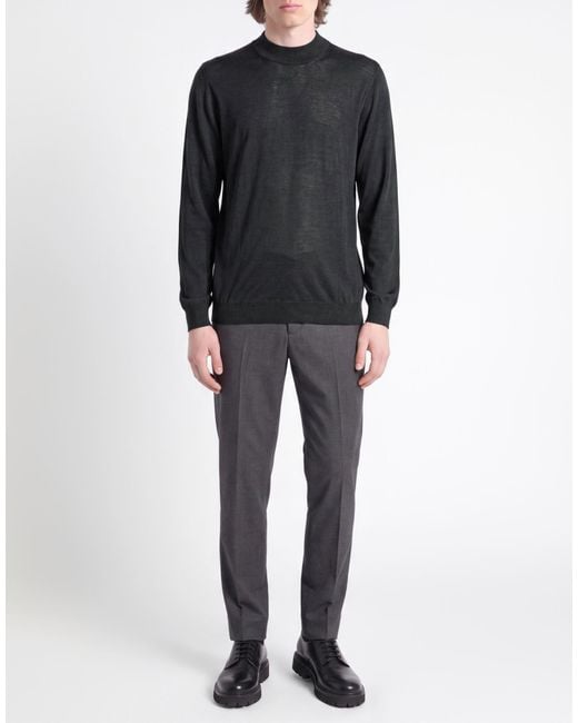 Fedeli Black Turtleneck Virgin Wool for men