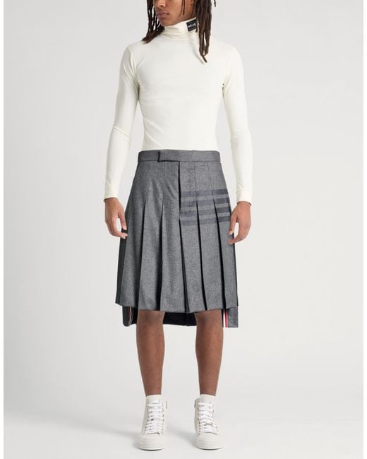 Thom Browne Gray Midi Skirt for men
