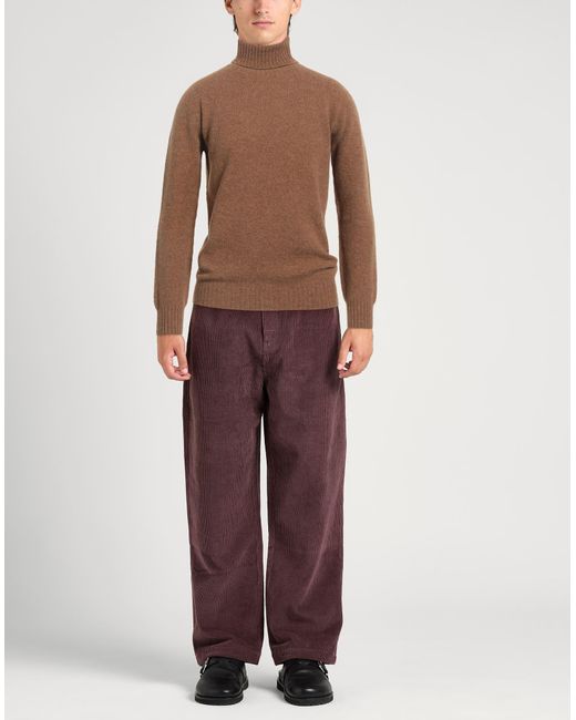 Altea Brown Camel Turtleneck Virgin Wool for men