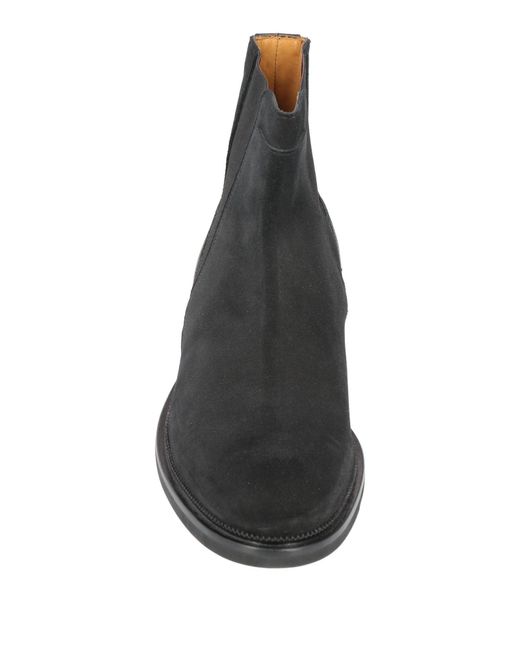 Testoni Black Ankle Boots Leather for men