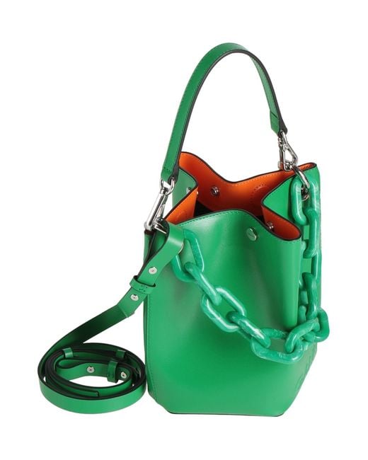 Ganni Green Emerald Handbag Leather