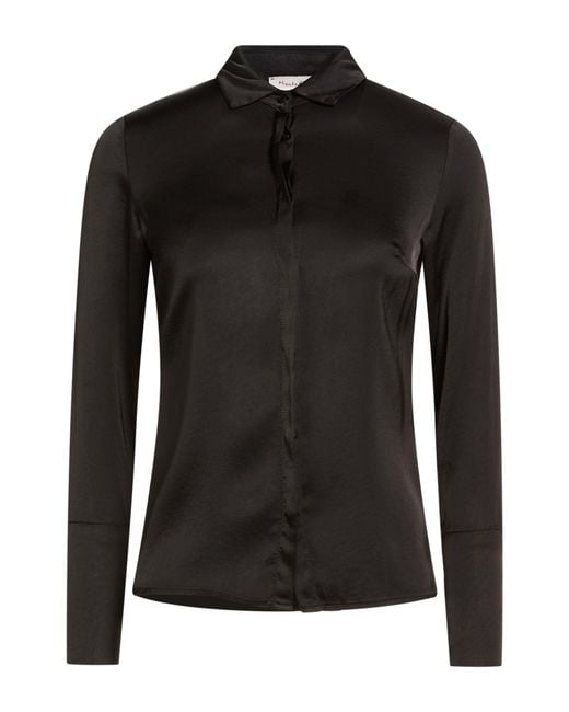 Manila Grace Black Shirt Viscose, Elastane