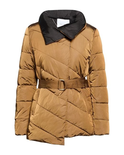 Fracomina Brown Camel Puffer Nylon