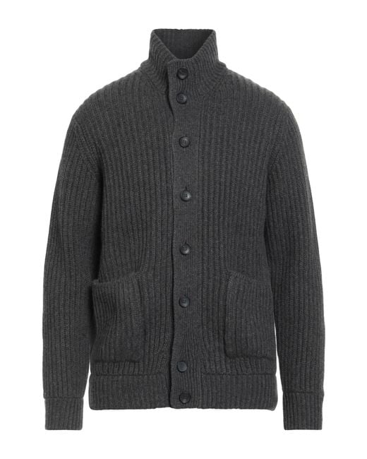 FILIPPO DE LAURENTIIS Gray Cardigan Cashmere for men