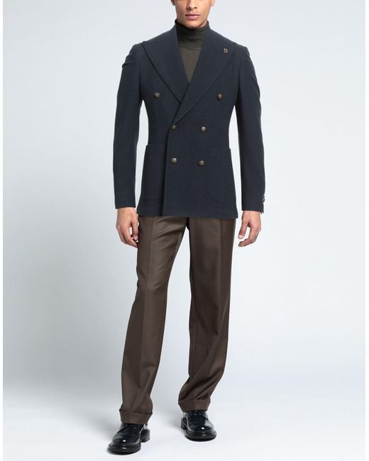 BRERAS Milano Blue Blazer Virgin Wool, Elastane for men