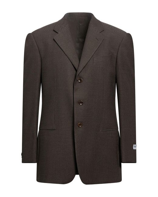 Armani Collezioni Black Blazer Virgin Wool, Elastane for men