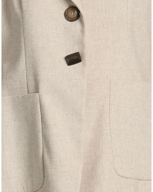 Maliparmi Natural Blazer Viscose, Polyester, Wool, Elastane