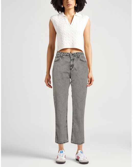 Pantalon En Jean Caractere en coloris Gray