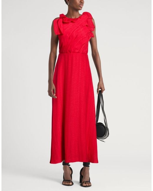 Aje. Red Midi Dress