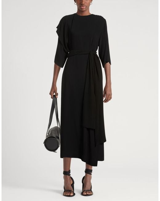 MM6 by Maison Margiela Black Maxi Dress Polyester