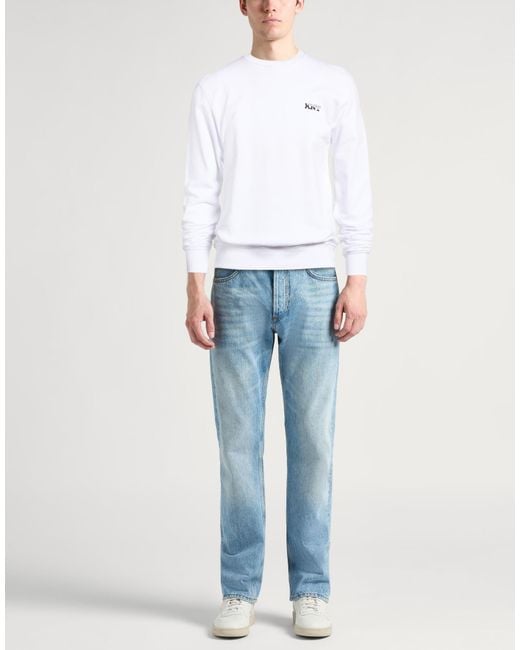Kiton White Sweatshirt Cotton for men