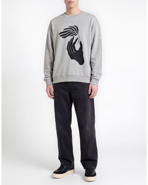 Tee Library Gray Sweatshirt Cotton for men