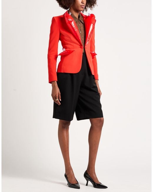 Moschino Red Blazer Viscose, Elastane