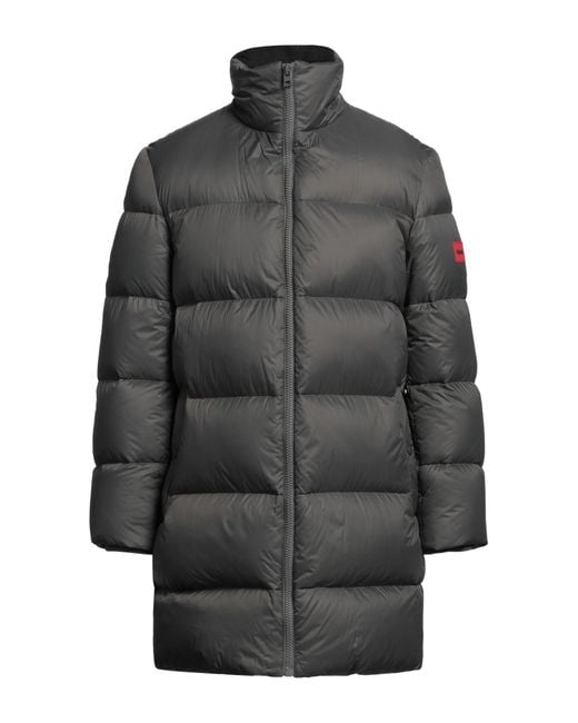 HUGO Gray Lead Puffer Polyamide for men